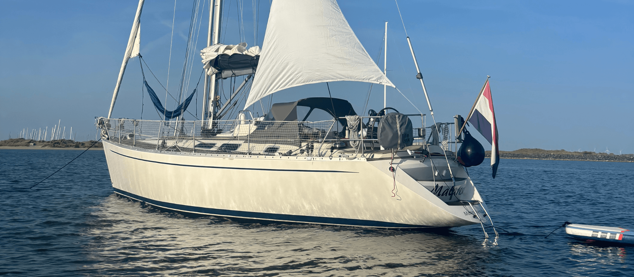 Sweden Yachts 390 voor anker